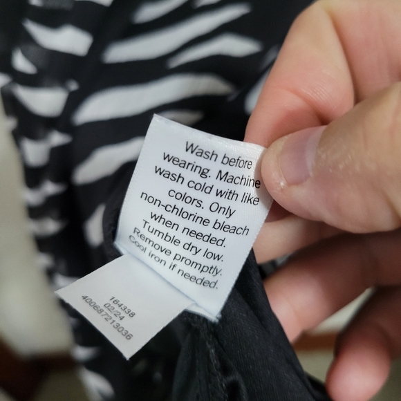 Nine West Black and White Sleeveless Dress, Size XL - Picture 5 of 5